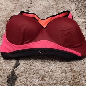 VSX Victoria Secret Vibrant  Pink and Red Sports Bra